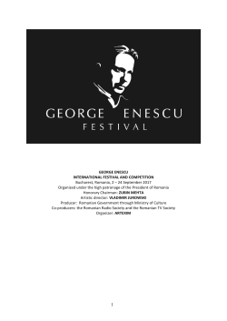 GEORGE ENESCU INTERNATIONAL FESTIVAL AND