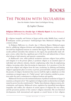 The Problem with Secularism