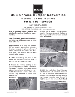 MGB Chrome Bumper Conversion