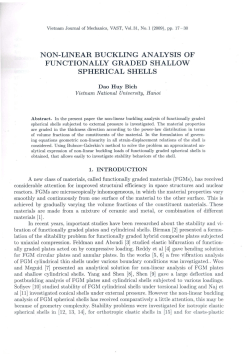 non-linear buckling analysis of functionally graded shallow spherical