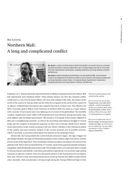 northern Mali: a long and complicated conflict