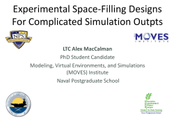 Experimental Space-Filling Designs For