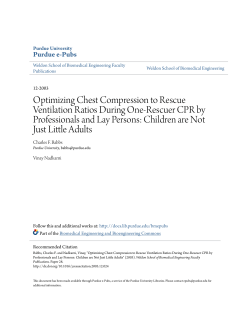 Optimizing Chest Compression to Rescue - Purdue e-Pubs