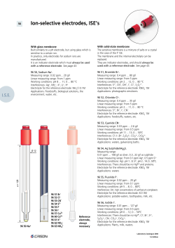 Ion-selective electrodes, ISE`s