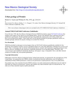 Urban Geology of Portales - New Mexico Geological Society