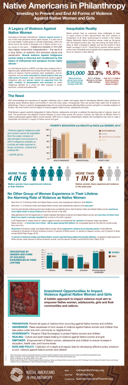 Investing to Prevent and End All Forms of Violence Against Native