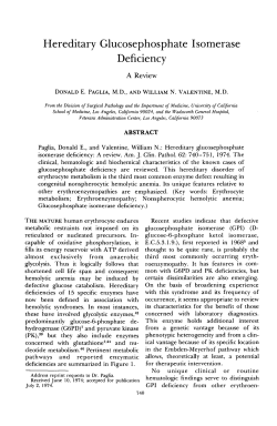 Hereditary Glucosephosphate Isomerase Deficiency