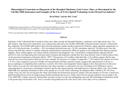 Mineralogical Constraints on Diagenesis of the Sheepbed Mudstone