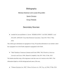 Bibliography Secondary Sources - Plessy v. Ferguson