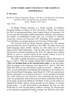 SOME WORDS ABOUT POLITICS IN THE EUROPEAN &laquo;POWDER