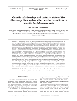 Genetic relationship and maturity state of the