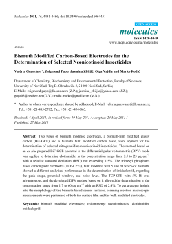 Bismuth Modified Carbon-Based Electrodes for the Determination of