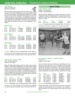 Children and Teen Athletics