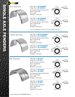 single axle fenders - Nu-Line