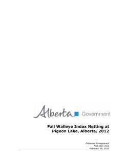 Pigeon Lake - Alberta Environment and Parks