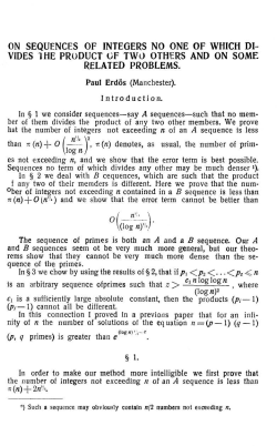 ON SEQUENCES OF INTEGERS NO ONE OF WHICH DI