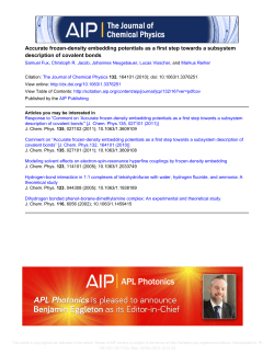 Accurate frozen-density embedding potentials as a first step towards