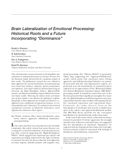 Brain Lateralization of Emotional Processing