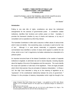 Constitutional Law in the Federal and State