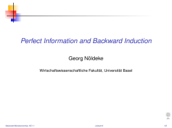 Perfect Information and Backward Induction - WWZ