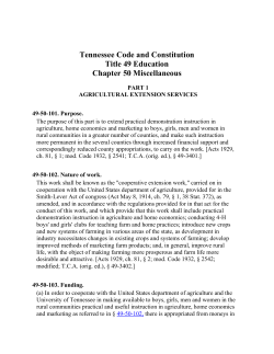 Ag Committee - University of Tennessee Extension