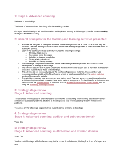 1: Stage 4: Advanced counting 2: General principles for the teaching