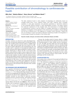 Possible contribution of chronobiology to cardiovascular health