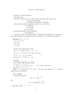 Lecture 3 Heat equations invariance, explicit solutions self