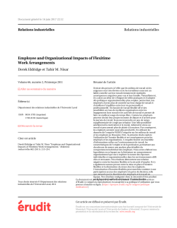 Employee and Organizational Impacts of Flexitime Work