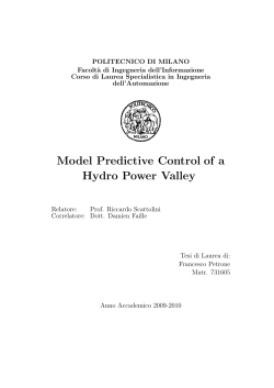 Model Predictive Control of a Hydro Power Valley