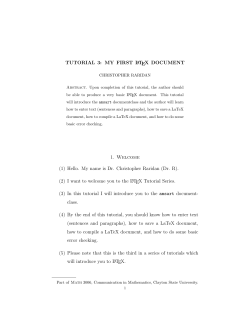 MY FIRST LATEX DOCUMENT 1. Welcome (1)