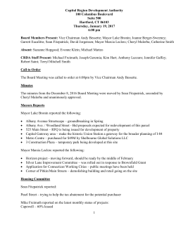 January 19, 2017 Board Meeting Minutes