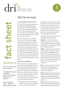 File Formats - Digital Repository Ireland