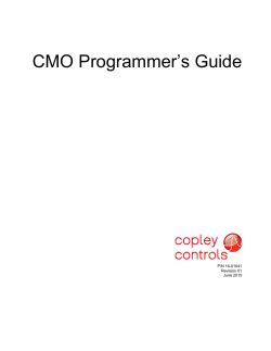 CMO Programmer`s Guide