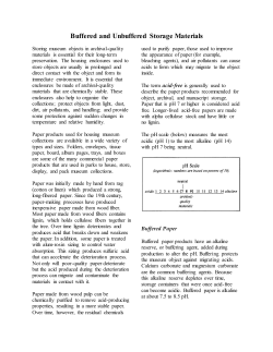 Buffered and Unbuffered Storage Materials
