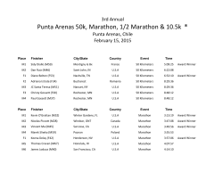 2015 PAM Results - Marathon Adventures