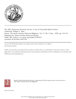 The 1867 Charleston Streetcar Sit-Ins: A Case of Successful Black