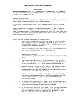 David Christopher Descendants - Madison County Kentucky Families