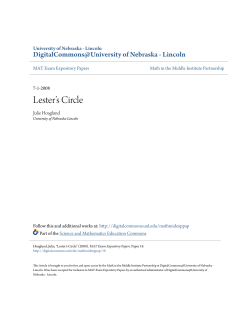 Lester`s Circle - DigitalCommons@University of Nebraska