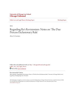 The Due Process Exclusionary Rule - Chicago Unbound