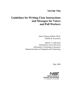 Guidelines for Writing Clear Instructions and Messages for