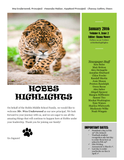 HOBBS HIGHLIGHTS - R. Hobbs Middle School