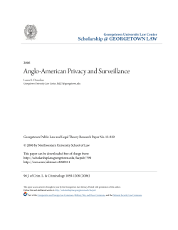 Anglo-American Privacy and Surveillance