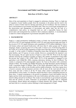Government and Public Land Management in Nepal