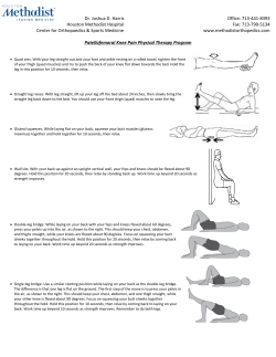 Patellofemoral Program