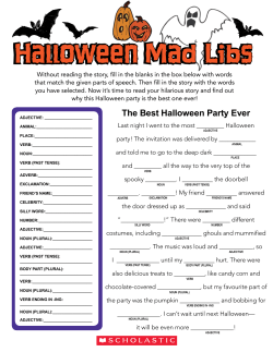 Halloween Mad Libs