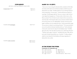 COWARDICE MARK 15:1-15 (ESV) IN THE WORD THIS WEEK