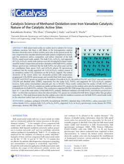 Catalysis Science of Methanol Oxidation over