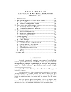 NOMADS IN A FENCED LAND: LAND REFORM IN POST