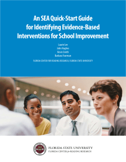 An SEA Quick-Start Guide for Identifying Evidence